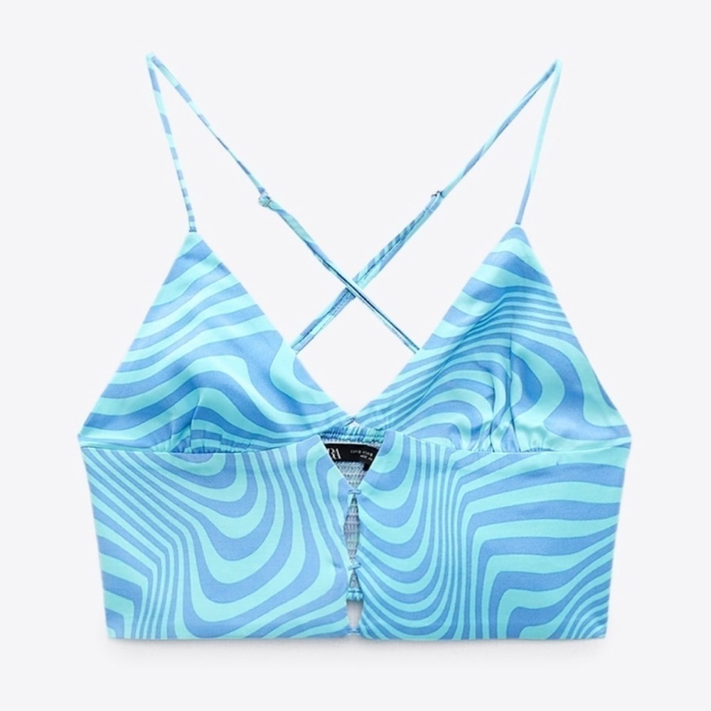 Zara satin crop top